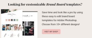 Brand board template shop by amber and ink