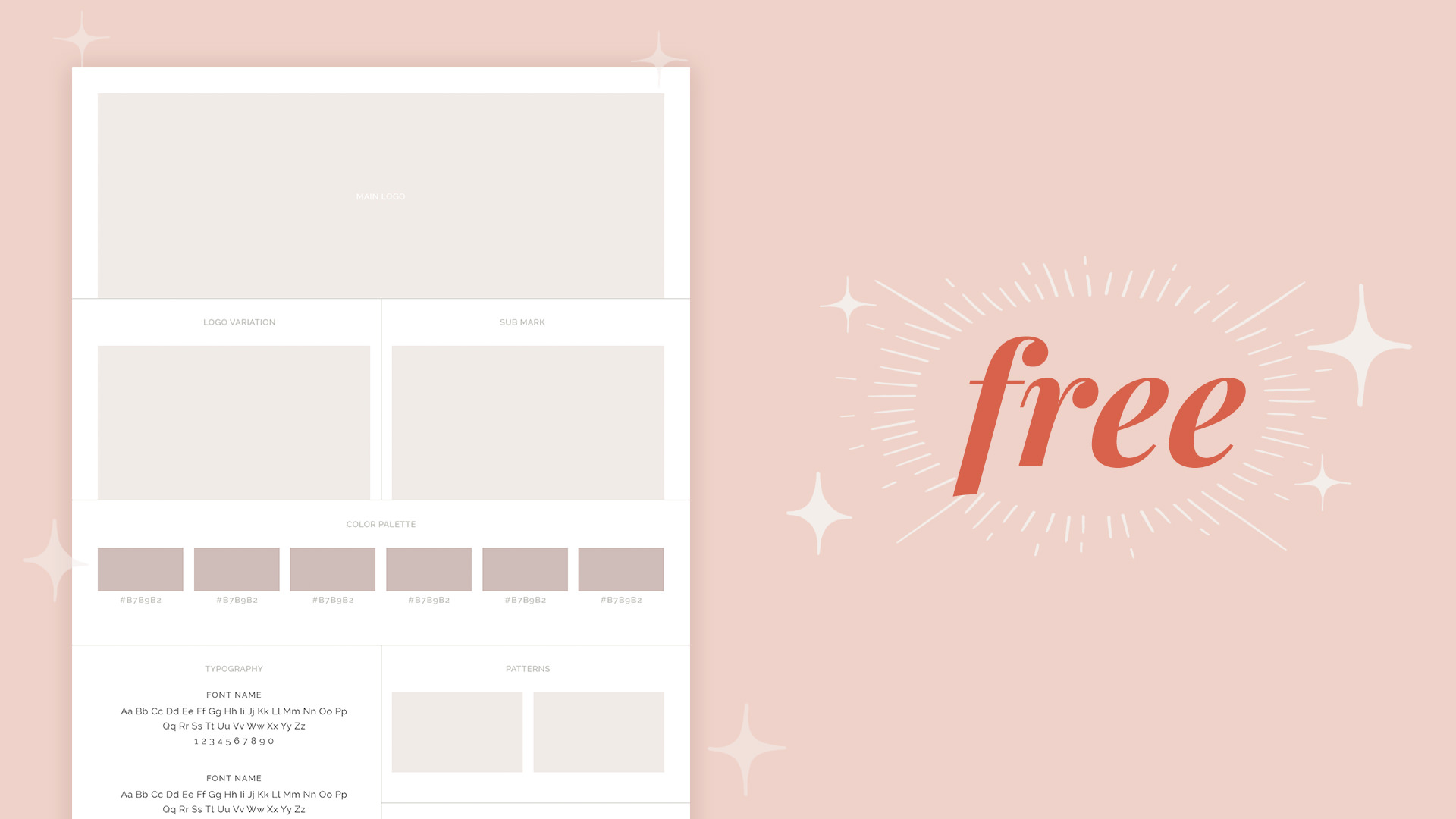 Free Brand Board Template for Adobe Freebies by amber&ink