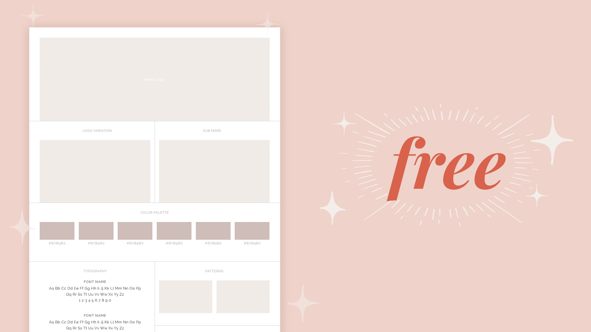Free Brand Board Template for Adobe Photoshop - Freebies by amber&ink